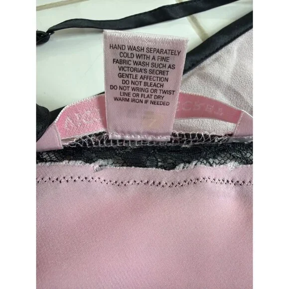 Vintage Victoria's Secret 100% Silk Pink Lace Slip Dress Size S Y2K - Picture 6 of 14